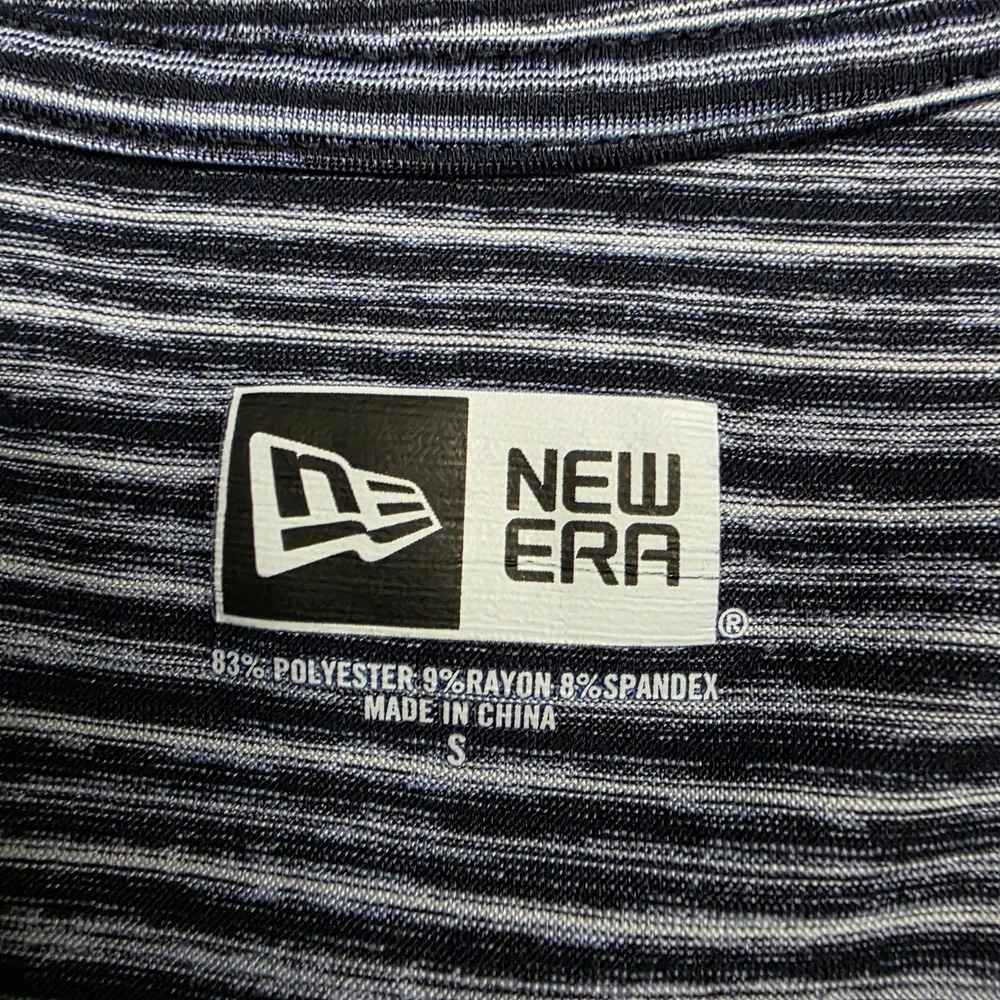 New Era Denver Nuggets Basketball T Shirt Womens Small Striped V Neck Tee - Picture 4 of 6